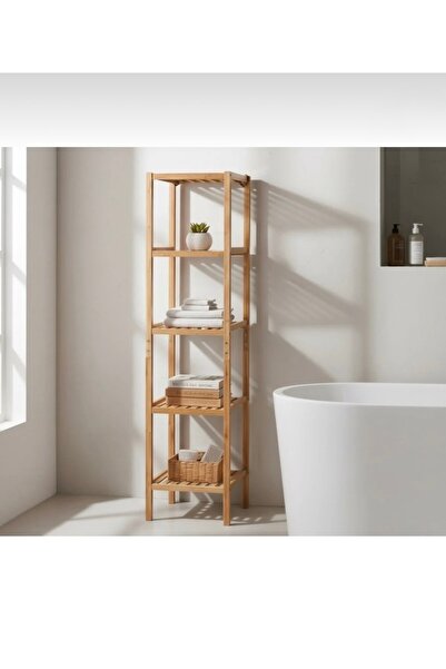 Binshihon Home Wooden from Bamboo, 5 Shelves