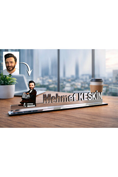 MK Sanart Kişiye Özel Fotoğraflı Takım Elbiseli Lider ve Yönetici Karikatürlü...
