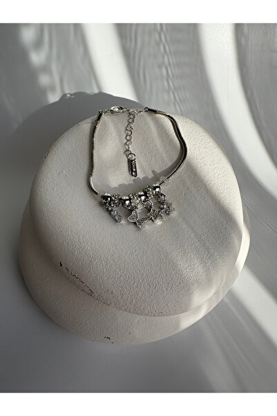 BHR AKSESUAR Silver Color Charm Bracelet