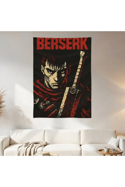 Geek Cultcha Berserk Guts Wall Covering Wall Tapestry First Quality Satin Fabric Poster
