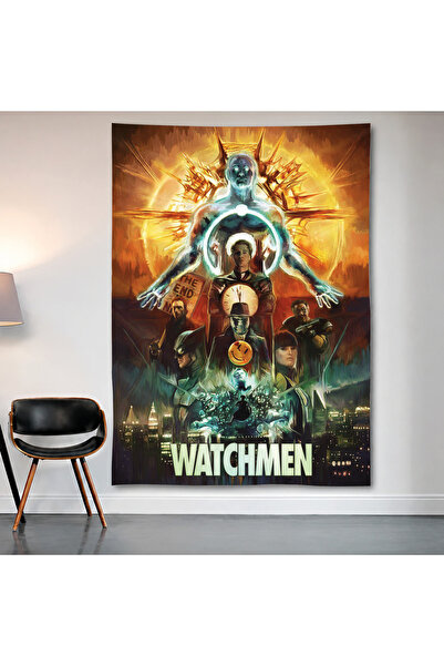 Geek Cultcha Watchmen Wall Covering Wall Tapestry First Quality Satin Fabric ...