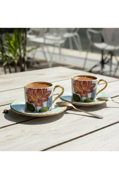 Carmen Soft 2 Kişilik Royal Flora Double Kahve Fincanı