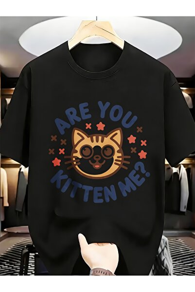 En22 Are You Kitten Me? Cute Cat Pun Funny Unique Men Outdoor Daily Tees Cott...