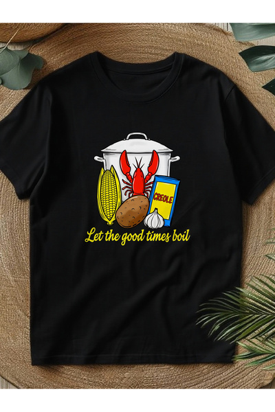 12 HERTZ Women's 100% T-Shirt - Let The Good Times Slogan Print, Casual Round...