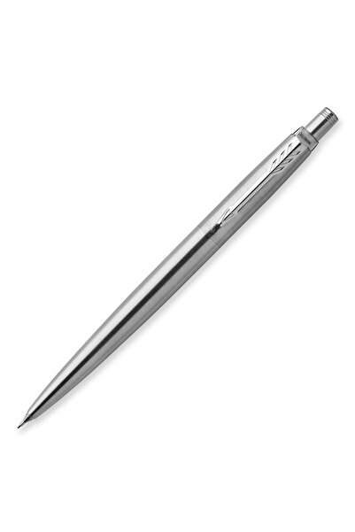 Parker Pix Jotter Stainless Steel, cu mecanism cu clic, corp din otel inoxida...