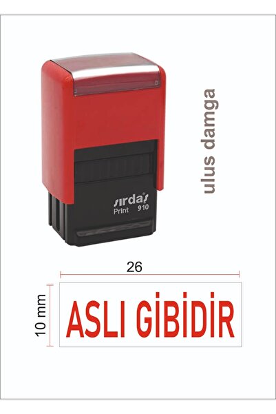 Ulus Damga Aslı Gibidir yazılı Kaşe, Muhasebe Evrak kaşesi
