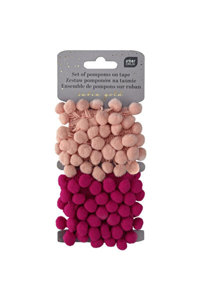 OEM Set pompoane pe banda INTERDRUK multicolor 2x1,5m Satin Gold