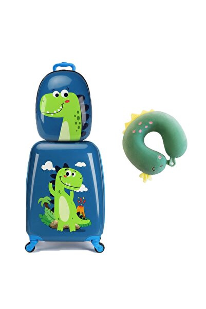 BYBEO 3Pcs Kids Luggage Set, 18 Inch Children Travel Suitcase, Cartoon Rollin...