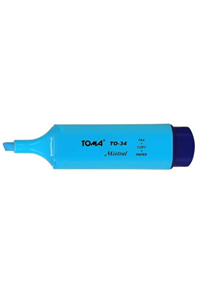 toma Marcator/marker Mistral TO-34, varf taiat 1–5 mm, pentru hartie, albastr...