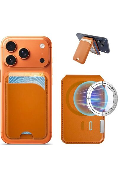 Generic Slim MagSafe Wallet, Vegan-Leather Strong Magnetic Wallet with 5 Card...