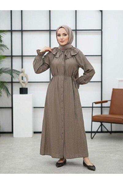 Generic Brand Collar Tunnel Dress-Smoke