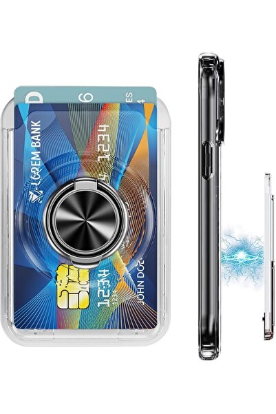 Generic Magnetic Holder Wallet for MagSafe Phone Case, Slim Secure 360° Ring ...