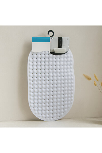 Genel Markalar Oval Kaydırmaz Banyo Paspası 63 Vantuzlu Plastik 34x65 cm