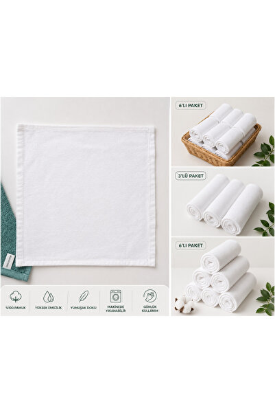 KUKI HOME %100 Pamuk Bebek Bakım Bezi 25x25 cm – Yumuşak Mini Ağız Silme ve T...
