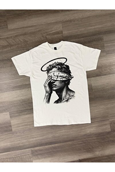 Grafftee Clothing Μπλουζάκι με στάμπα Αγάλματος με τυφλό δέσιμο, Unisex, Over...