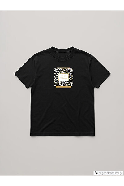 LC Waikiki Tricou de damă cu guler rotund cu imprimeu supradimensionat