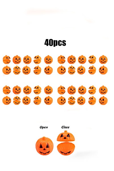 GGEROU 40Pcs Halloween Pumpkin Candy Boxes, 6CM Mini Pumpkin Candy Storage Bo...