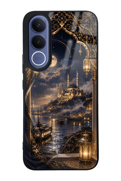 Spoyi غطاء هاتف لامع بتصميم فيفو V70 FE ميدنايت بوسفوروس