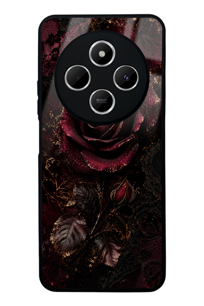Spoyi Xiaomi Redmi 14C Midnight Velvet Rose Design Glossy Phone Case