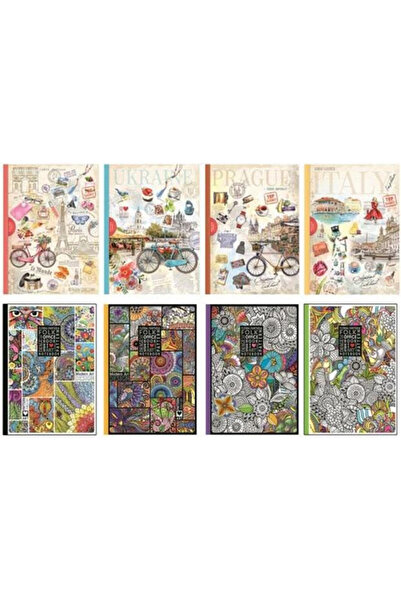 Fresh Caiet A4 200 file liniat coperta tare multicolor