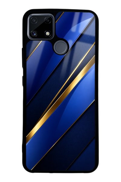Spoyi Realme C25 Sapphire Gold Edge Design Glossy Phone Case
