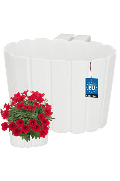 KOTARBAU Jardinieră simplă pentru balcon, pentru balustradă, cu suport de agă...