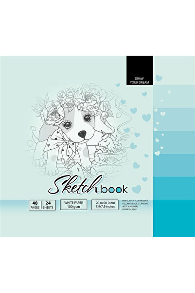 Fresh Caiet de schite 200×200 mm 48 pagini 100 g/m² – articol universal pentr...
