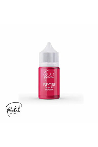 Fractal Colorant alimentar lichid pe bază de ulei, roșu, 30ml POPPY RED – COL...