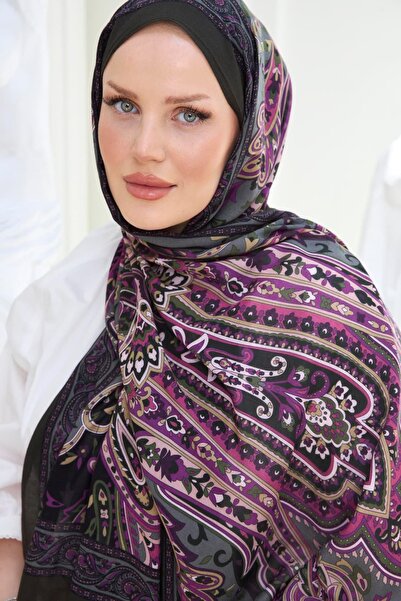 ENRİCO FERRİ Petra Nazende Patterned Shawl - Fuchsia Smoked