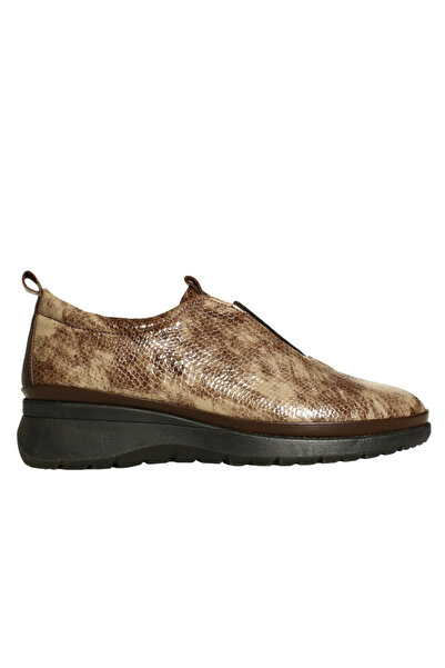 Platin Mink Patent Leather Print Women's Comfort Casual Shoes