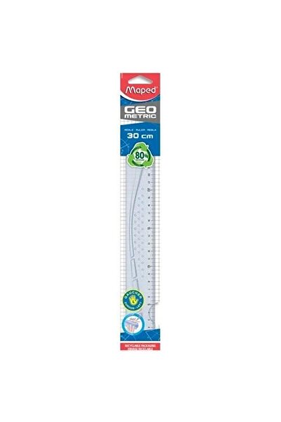 Maped Rigla geometrica pentru stangaci, MAPED, 30cm, Transparent