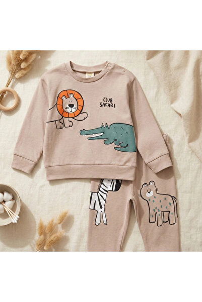 air baby طقم كلوب سفاري الموسمي المكون من قطعتين للأطفال الأولاد