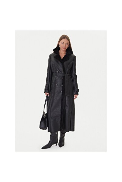 Bardot Palton de damă din imitație de piele 59622JB1 Negru