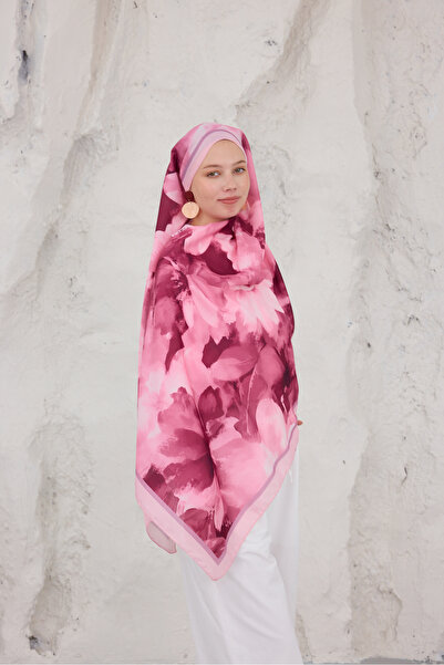 Mira İpek Summer Garden Series Patterned Cotton Soft Shawl Women's Colorful S...