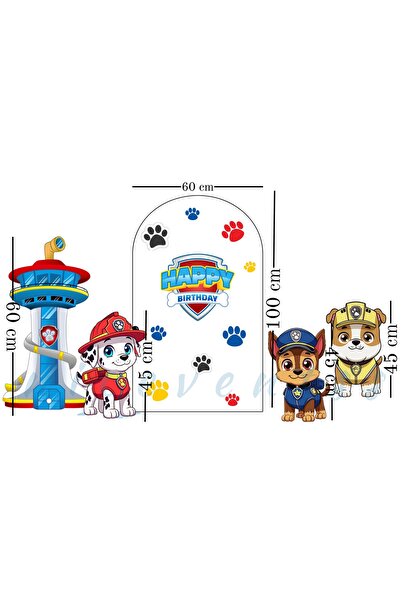 Nice events Pawpatrol temalı ayaklı pano seti doğum günü seti 5 parça