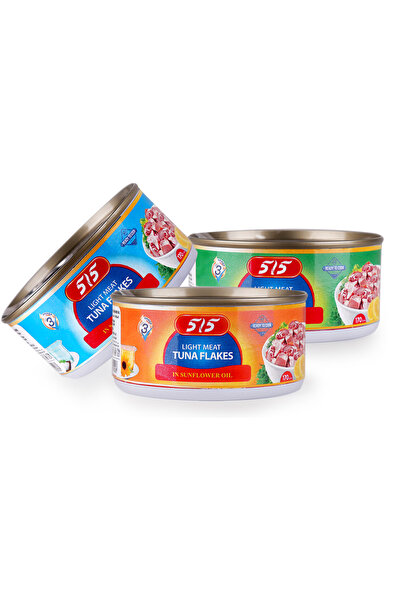 515 Light Meat Tuna Flake Sunflower Oil 3x170g