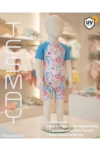 YUYİ Tesmay Uv Protected Children's Swimsuit