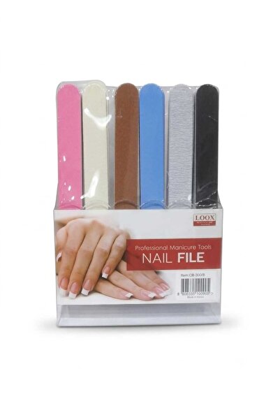 Loox Lux Stand Korean Colorful Nail File 48 Grit Model No.Cb-300/6