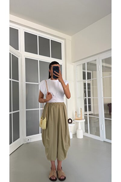 GAUS CO Açık Yeşil Geniş Şalvar Pantolon GAUS-01726