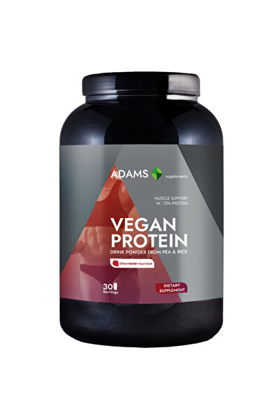 Adams Supplements Proteina Vegana cu Aroma de Capsuni 908g