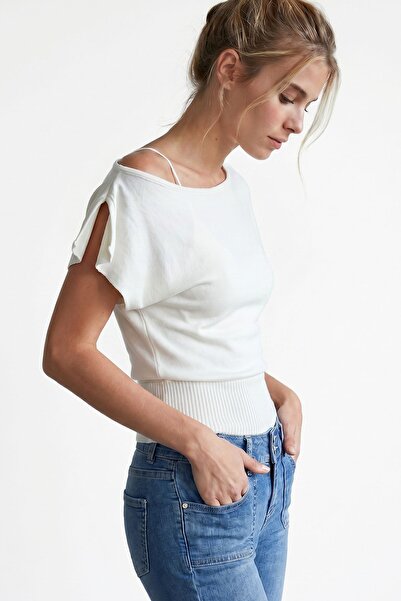 Hiccup ISTANBUL Bluză Crop Cu Model Rib