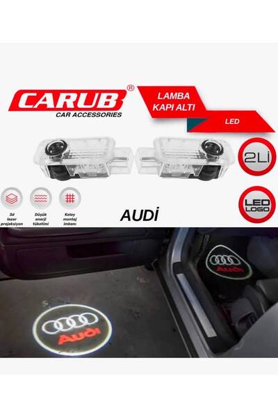 Carub KAPI ALTI LED IŞIK LOGO AUDİ 2'Lİ SET