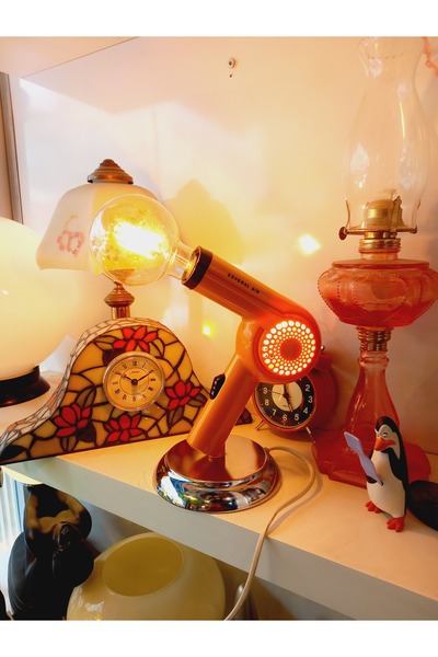 SUPERSTOK Popart turuncu renk abajur özel tasarım saç kurutma makinesi abajur...