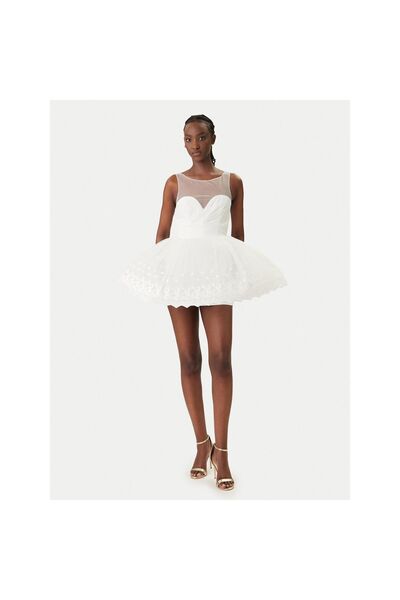Bardot Rochie de cocktail pentru femei 60223DB Albă