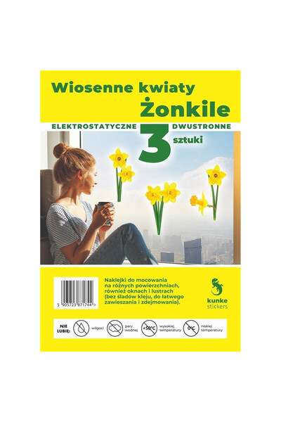 Kunke Stickere electrostatice set 3 bucati flori multicolor A3