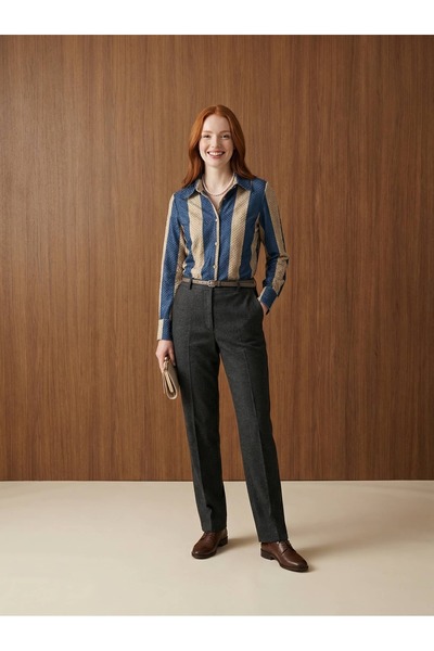 Fashionbox Striped Velvet Shirt