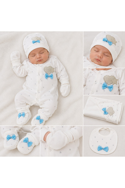 CLOTHS Newborn Baby Girl Clothes Set 7 Pieces - 100% Cotton - Made in Egypt