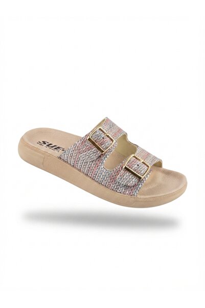 Elit Sue 4362 Colorful Orthopedic Double Buckle Straw Glitter Detailed Daily ...