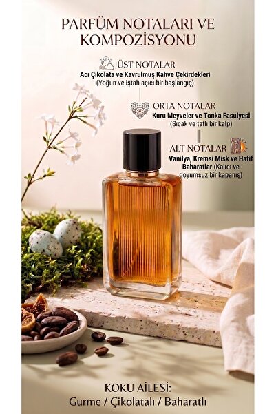 DOA KOZMETİK CHOCALATE Unisex Parfüm EDP 50 ml - Acı Çikolata, Kahve ve Vanil...