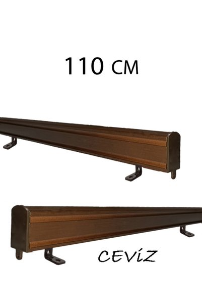 PERDE Mix 110 cm Ceviz Metal Ayak 3 cm Dekoratif Perde Ray Kornişi Alüminyum ...